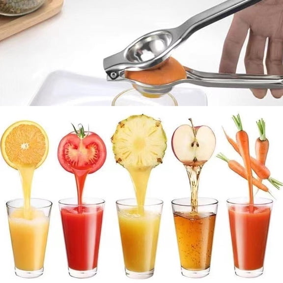 Lemon Squeezer Stainless Steel, Heavy Duty Lime Squeezer, Hand Press Lemon Juicer Durable Metal Citrus Juicer Fruit Squeezer