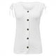 thumbnail image 2 of Playeras,Blusas y Tops,Ropa para Mujer Mujeres camisetas sin mangas Dressy Casual Mujeres sueltas cuello en U sin mangas Tops Casual Color plisado ojal verano camisas chaleco blusa (White, XXXL), 2 of 7