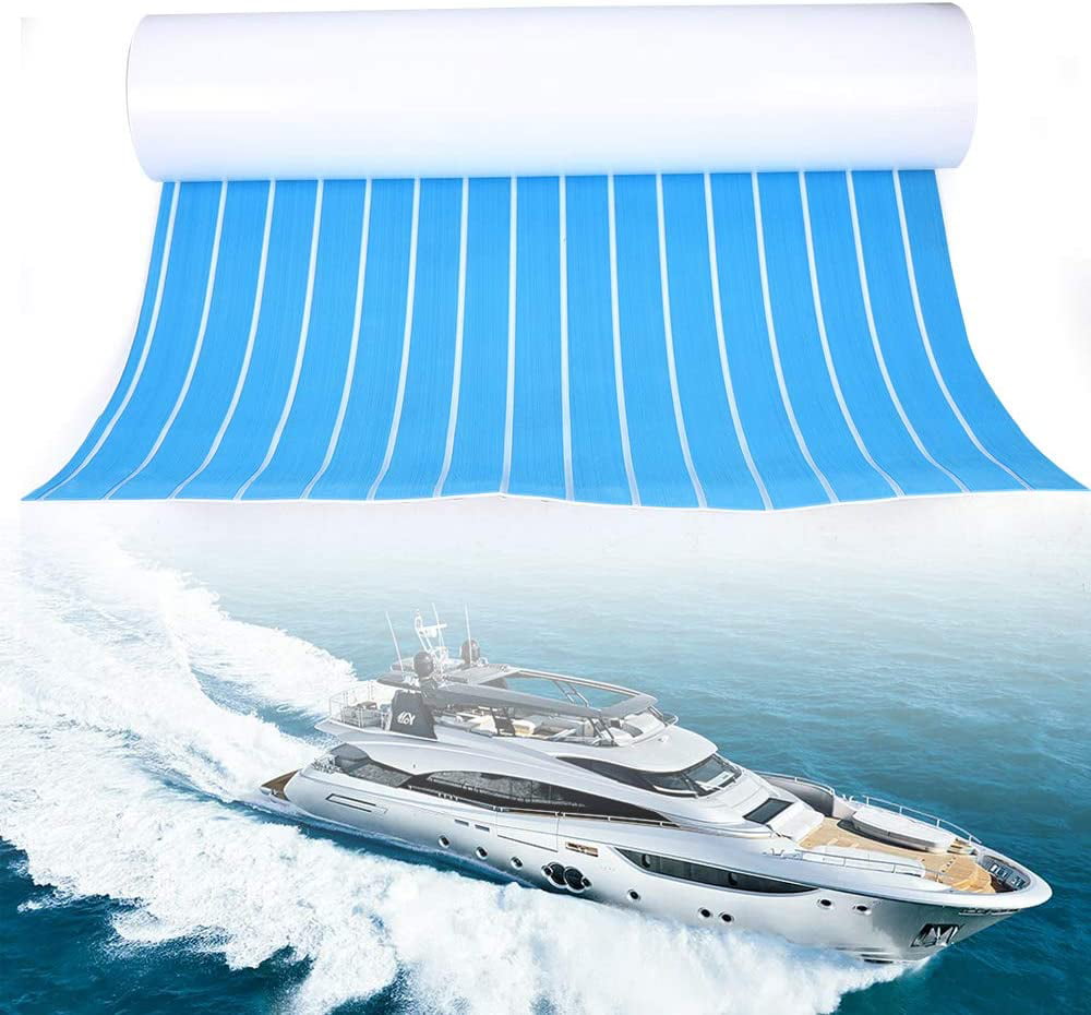 Non-slip EVA Foam Boat Decking Marine Flooring Teak Mat Carpet Yacht Sheet Blue 