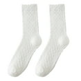 thumbnail image 2 of Tittly Cotton Socks Crew Socks for Women Women Autumn And Winter Matching Thickened Warm Mid Tube Socks Women Thick Socks Crew Socks Socks for Women White One Size, 2 of 9