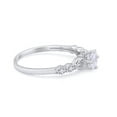 thumbnail image 3 of Petite Dainty Princess Cut Ring CZ 925 Sterling Silver Size 7, 3 of 4