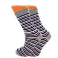 Combed Cotton Crew Socks for Women Colorful 6 Pairs Size 911 Design