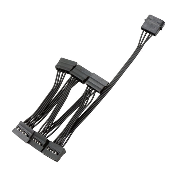 Power Extension Cord Cable 15Pin Male To 3/4/5/6 Big 4Pin Female Power Splitter Adapter Wire for PC Desktop Accessories