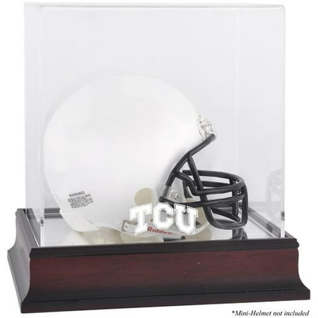 TCU Horned Frogs Mahogany Logo Mini Helmet Display Case with Mirror Back