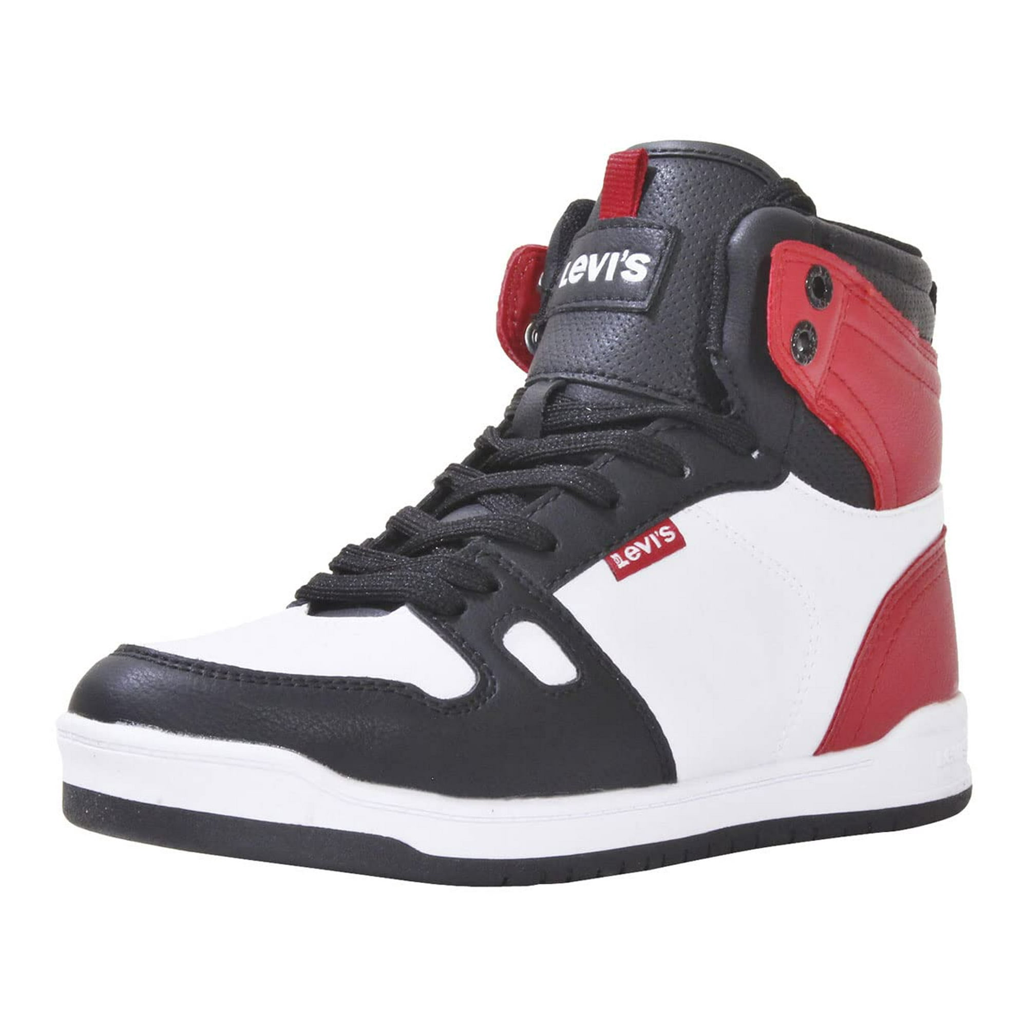 Levi's Big Boy's Court-UL Sneakers High-Top Shoes Lace-Up Black/White/Red  Sz:  | Walmart Canada