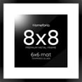 thumbnail image 1 of Marco de fotos Homeforia 8x8 de metal negro con vidrio templado, 1 of 9