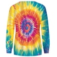 thumbnail image 4 of Women's Long Sleeve Shirts Crew Neck Trendy Tie Dye Tees Shirt Plus Size Pullover Tops 2026 Spring Casual Clothes, 4 of 5