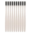 thumbnail image 1 of 10pcs Disposable Toothbrushes Bamboo Charcoal Soft Bristles Toothbrush for Hotel Travel Toiletry, 1 of 5
