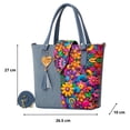 thumbnail image 3 of Bolso Yute De Mujer FANA Darcy Color Azul Elegante Lúcela, M3923!!, 3 of 3
