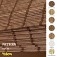 thumbnail image 6 of Yellow Blinds 31"W x 64"H Natural Woven Cordless Light Filtering Bamboo Roman Shades for Window, Coffee, 6 of 6