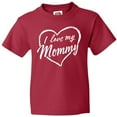 thumbnail image 3 of Inktastic I Love My Mommy in White Chalk Heart Youth T-Shirt, 3 of 5