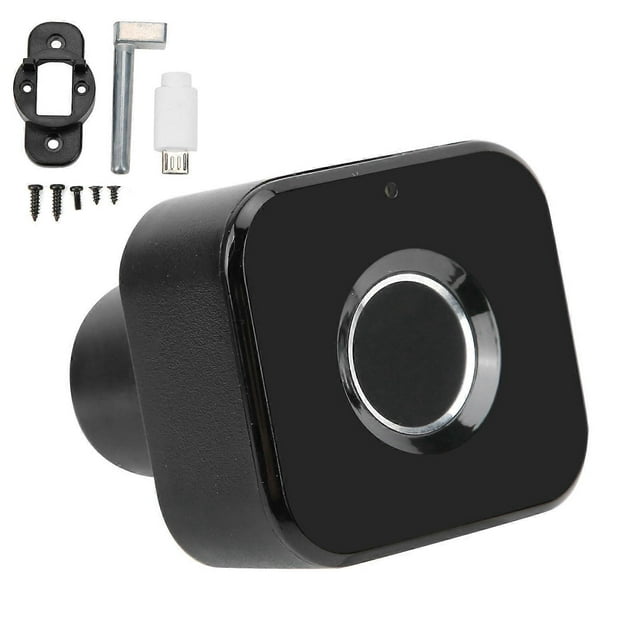 Intelligent Fingerprint Lock USB Charging Anti Theft Security Lock for Home Office Drawer File Cabinet(Left Opening )