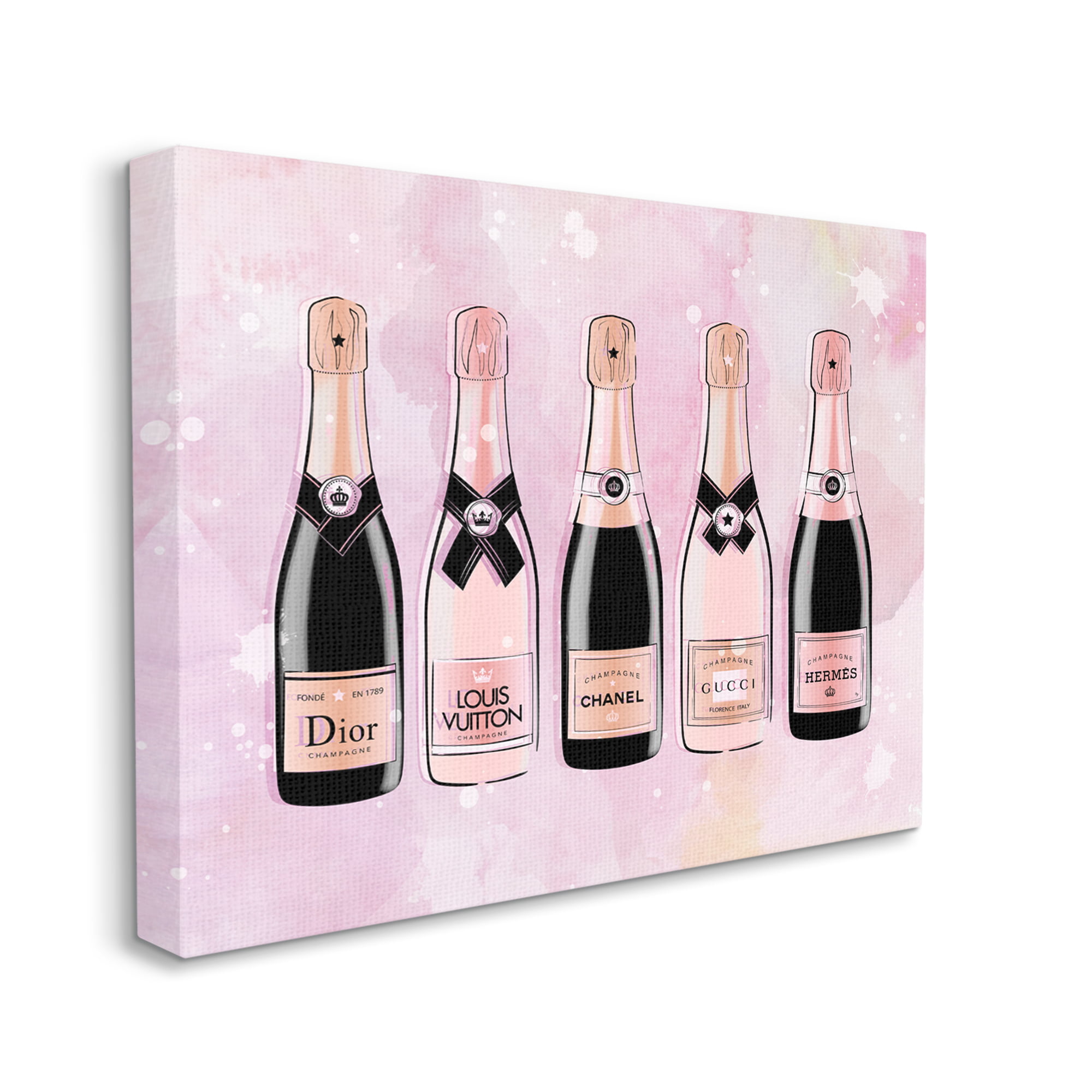  Stupell Industries Fashion Champagne Bottles Gleaming