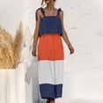 thumbnail image 4 of HKEJIAOI Robes de Sortie pour Femmes Cadeau d'Anniversaire Robe d'Été Décontractée de Plage Sans Manches à Agencement de Couleurs Économies Liquidation Multicolore, 4 of 8