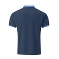 thumbnail image 6 of Huresd Men's Golf Polo Shirts Short Sleeve Collar Shirt Navy 2XL, 6 of 6