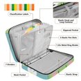 thumbnail image 4 of Haosy Accordion File Organizer Zipper Binder 500 Sheet 6-Tab Expanding File Folder Multi-Pocket 1.2 Inch 3 Ring Frog Face Leaf Strawberry Flower, 4 of 7