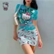 thumbnail image 2 of Vestido de verano de Hello Kitty 2024, vestido sexy de dibujos animados para discoteca, vestido de manga corta, vestido ajustado de cuello redondo para mujer, vestido de cuerpo kawaii para mujer, 2 of 2
