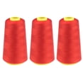 thumbnail image 2 of WHEANG Home Decor Household Color Polyester Sewing Thread Pagoda Thread 3Pc 2300 Yards Red, 2 of 3