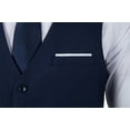 thumbnail image 5 of Wehilion Men's Suit Vest Navy Blue Business Formal Dress with 3 Pockets, Prom, Wedding, Waistcoat Vest for Tuxedo ,XL, 5 of 5