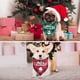 thumbnail image 3 of Paquete de 2 pañuelos para perros, bufanda clásica navideña a cuadros para mascotas, baberos triangulares, pañuelo, Feliz Navidad, Papá Noel, estampado de muñeco de nieve (grande, rojo y verde), 3 of 5