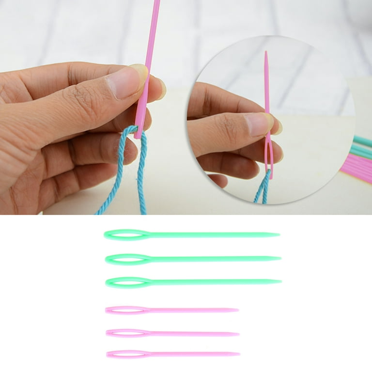Dww-plastic Sewing Needles, 100 Pieces 7cm Children's Knitting Need