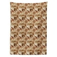 thumbnail image 3 of Ambesonne Pirates Tablecloth Rectangular Table Cover, Map Adventure, 52"x70", Pale Brown White Grey, 3 of 4