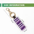 thumbnail image 5 of Keychain 6×3.1×1inpu Leather With Delicate Touch And Strong Recognition Is Used For Daily Travel, Work And Picnic Violet Violet Stripe_2, 5 of 8