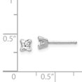 thumbnail image 2 of 14K White Gold AA Quality Complete Princess Cut Diamond Stud Earrings, 2 of 5