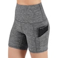 thumbnail image 6 of FRSASU Yoga Shorts for Women High Waisted Biker Running Work Gym Tight Pants Athletic Shorts with Pockets Silver, 6 of 7