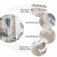 thumbnail image 6 of Brown Blue Waterproof Fabric Shower Curtain, Vintage Abstract Art Modern Waterproof Fabric Shower Curtain for Bathroom Curtains Bathtubs Hotel Washable Shower Curtains with 12 Hooks Stall 48x72in, 6 of 8