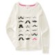 thumbnail image 2 of Aeropostale - Playera con estampado de bigote para mujer, color blanco hueso, extra pequeÃ±a Aeropostale Camiseta grÃ¡fica, 2 of 2