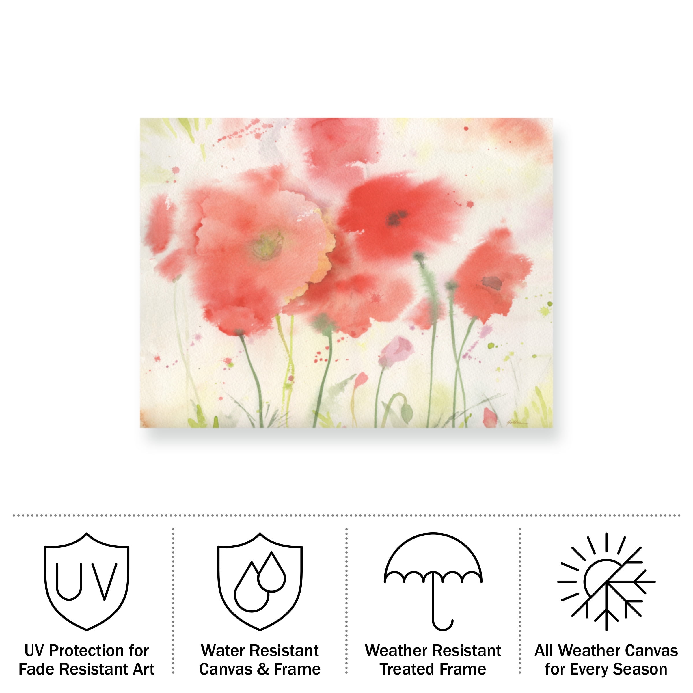 Sheila Golden 'Coral Fiesta' Outdoor All-Weather Wall Decor