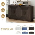 thumbnail image 5 of Aukfa Accent Cabinet 4-Door Sideboard Buffet w/ Adjustable Shelves for Kitchen/Living Room,Espresso, 5 of 8