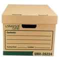 thumbnail image 4 of Universal 2822401 Letter/Legal Recycled Heavy-Duty Record Storage Box - Kraft/Green (12/Carton), 4 of 5