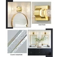 thumbnail image 2 of Kaiste Bathroom Crystal Wall Light Modern Integrated LED Wall Sconce for Bedroom Living Room - Gold, 2 of 7