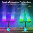 thumbnail image 3 of PENGX Fontaine de Piscine à LED 7 Couleurs avec Télécommande - Têtes de Pulvérisation Réglables Doubles au-Dessus/enterrées Système de Refroidissement de Piscine Arroseur pour Amusement et Détente dans le Jardin, 3 of 4