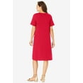 thumbnail image 4 of Woman Within Plus Size Perfect Short-Sleeve V-Neck Tee Dress, 4 of 6