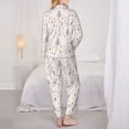 thumbnail image 3 of Bingfone Womens Pajama Sets Rabbit Forest Print,Long Sleeve Loungewear Pajamas Set-X-Large, 3 of 8