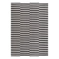 thumbnail image 3 of Unique Loom Decatur Collection Area Rug - Striped (5' x 7' 2" Rectangle Black/Ivory), 3 of 7