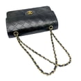 thumbnail image 6 of Pre-Owned CHANEL Matelassé 25 Double Flap Classic Chain Shoulder Bag, Lambskin, Black, Women's, 6 of 15