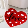 thumbnail image 4 of Opvise Valentine Day Bathroom Rug Non-slip Heart-Shaped Bath Mat Soft Washable Love Shape Shower Mat Bathroom Decoration B 40cm, 4 of 8