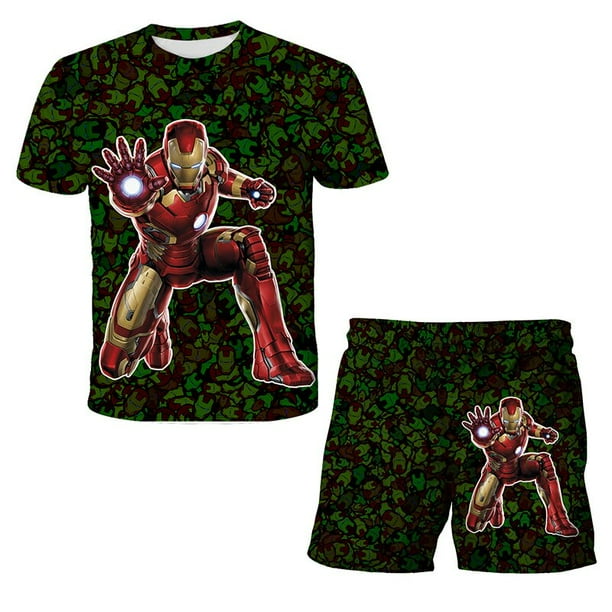 Marvel Heroes Halloween Costume for Kids Clothes Girls Graphic T-Shirt Thanos Children's Boy Clothing Suit Matching Set T-shirts14T Gong Bohan LED