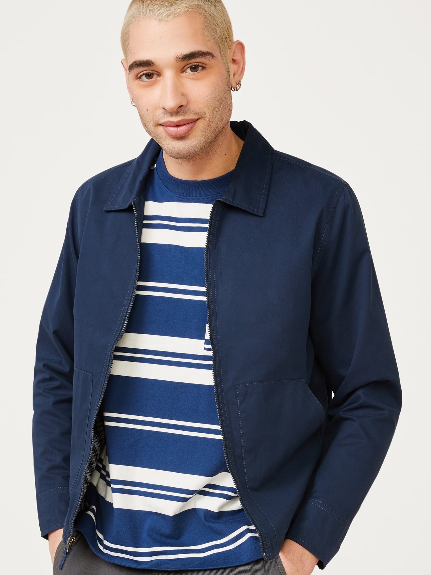 Free Assembly Men's Lightweight Zip Jacket