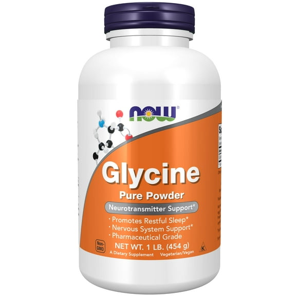 Supplement NOW Foods Glycine Pure Powder, 454 g, sueño reparador