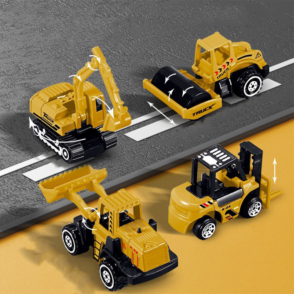 Godderr Kids Toddlers Construction Cars Set Toys for Boys Crane Truck Toy Truck Metal Die Cast Crane Large Engineering Crane Boys' Truck Alloy Set,Construction Vehicle Toy for 3+