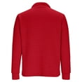 thumbnail image 5 of WMTBSRSW Mens Quarter Zip Pullover Long Sleeve Waffle Zip up Sweatshirt Casual Stand Collar Golf Sweaters with Pocket Red Large, 5 of 6