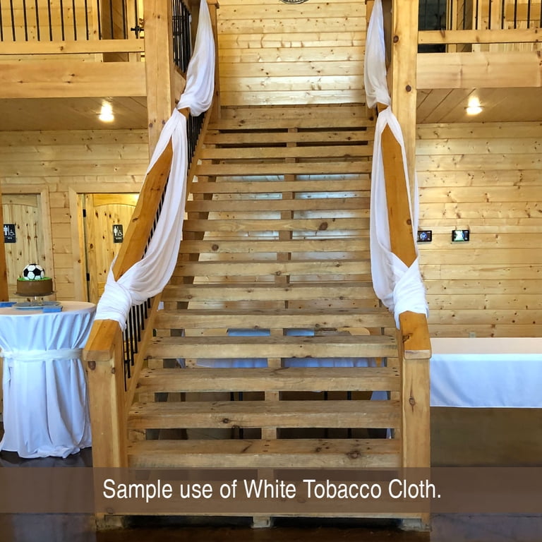 tobacco cloth for weddings 10 yards White Tobacco Cloth Cotton Fabric Lightweight for Wedding Decor by  JCS
