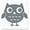 Storm Gray, variant on Owl Wall Decal Girls Vinyl Art Wall Stickers Bedroom Wall Decor, 12x12-Inch Mint