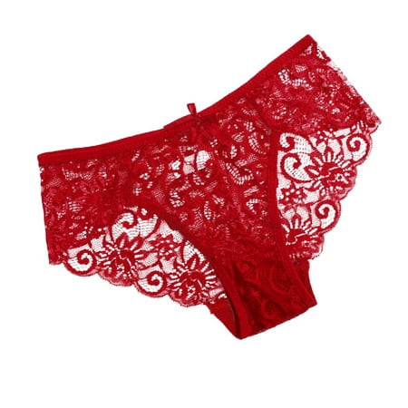 Womens Lingerie Set Temptation Underwear Mid-Waist Lace Briefs Panties
