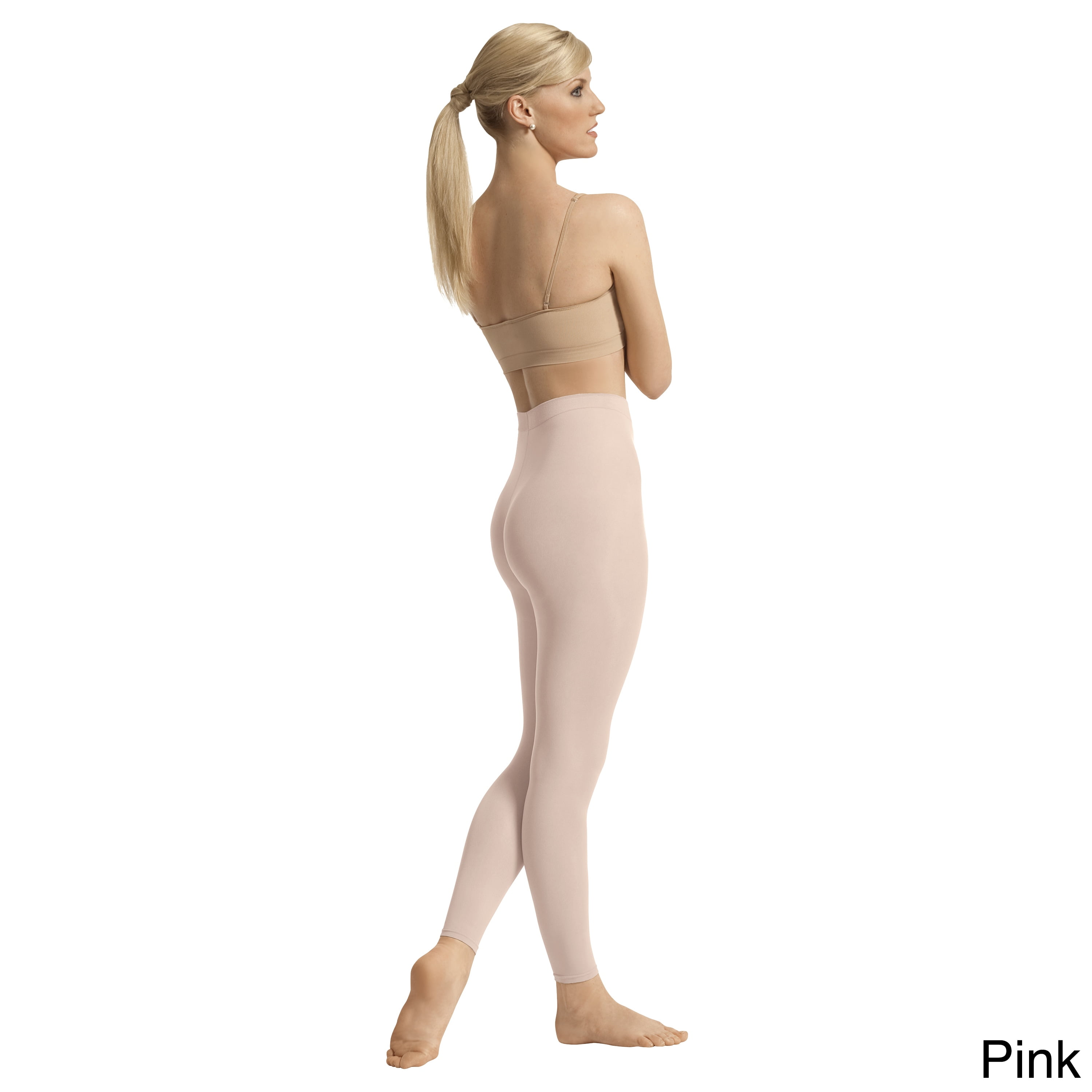 THEATRICAL PINK, LARGE/X-LARGE 212 EuroSkins Womens Non-Run Footless Tights